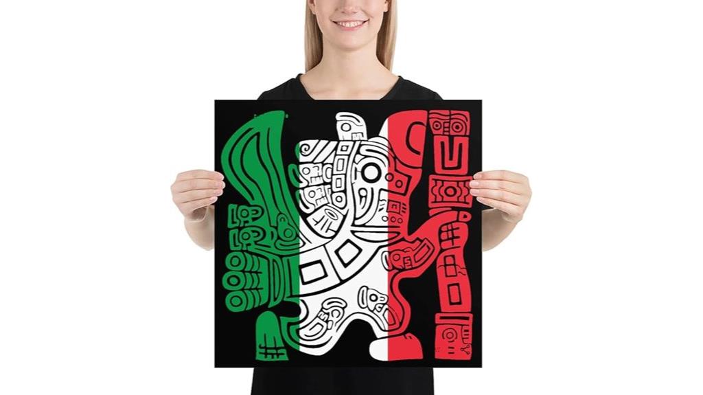 mexican aztec eagle poster