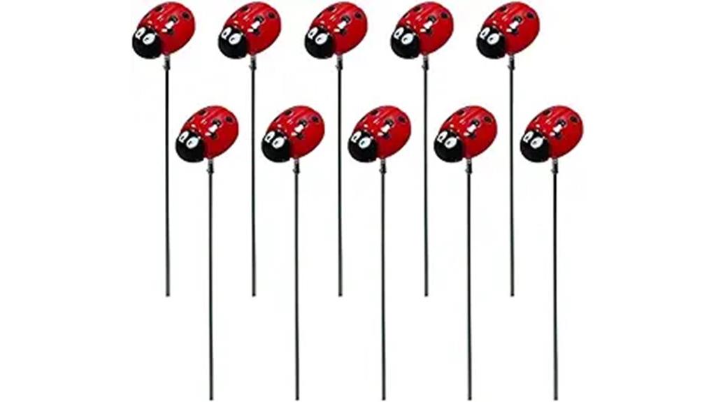 mini ladybug garden decor