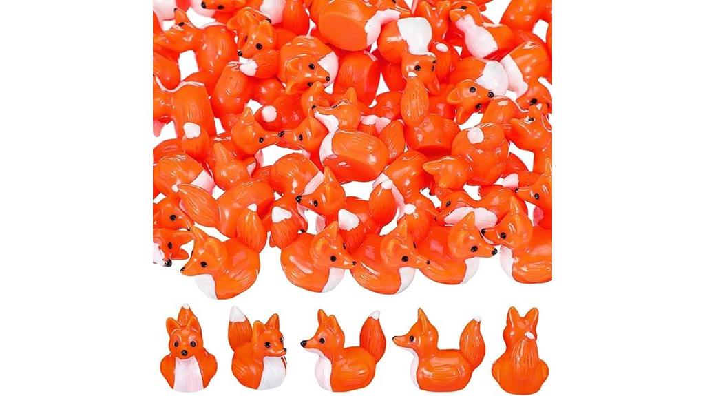 mini resin fox ducks