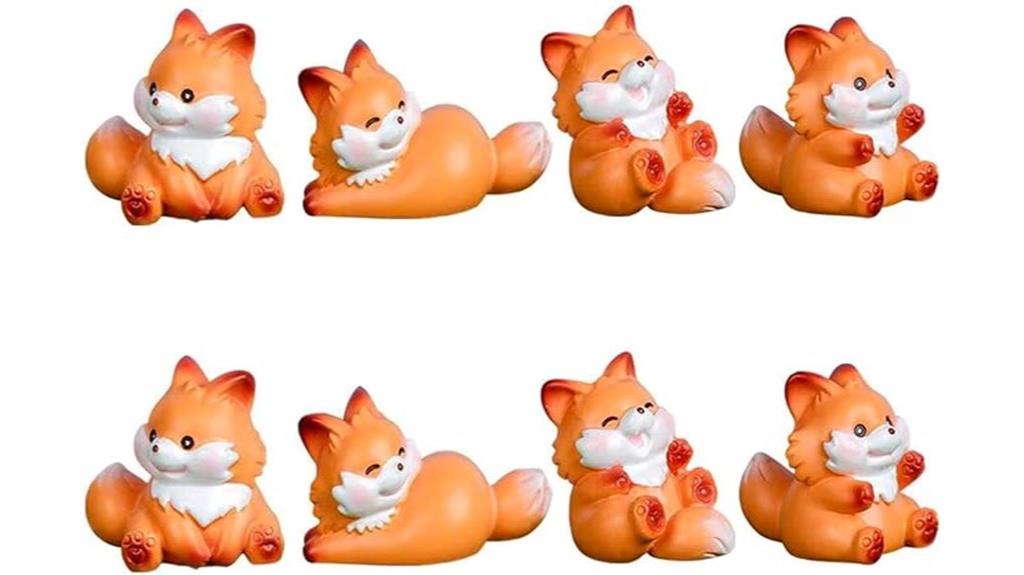 miniature fox garden decor