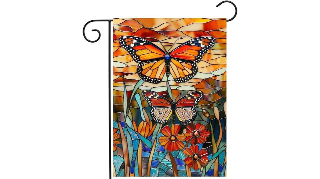 monarch butterfly garden flag