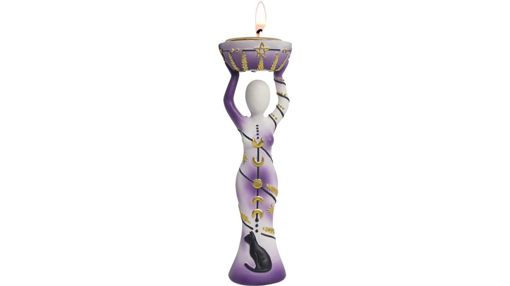 moon goddess t light holder