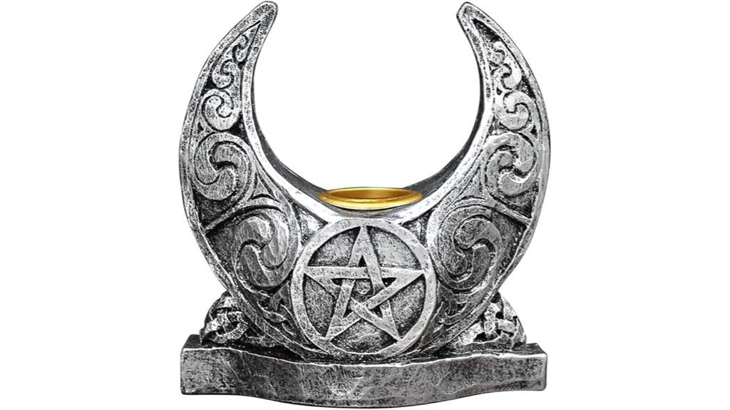 moon shaped candle holder
