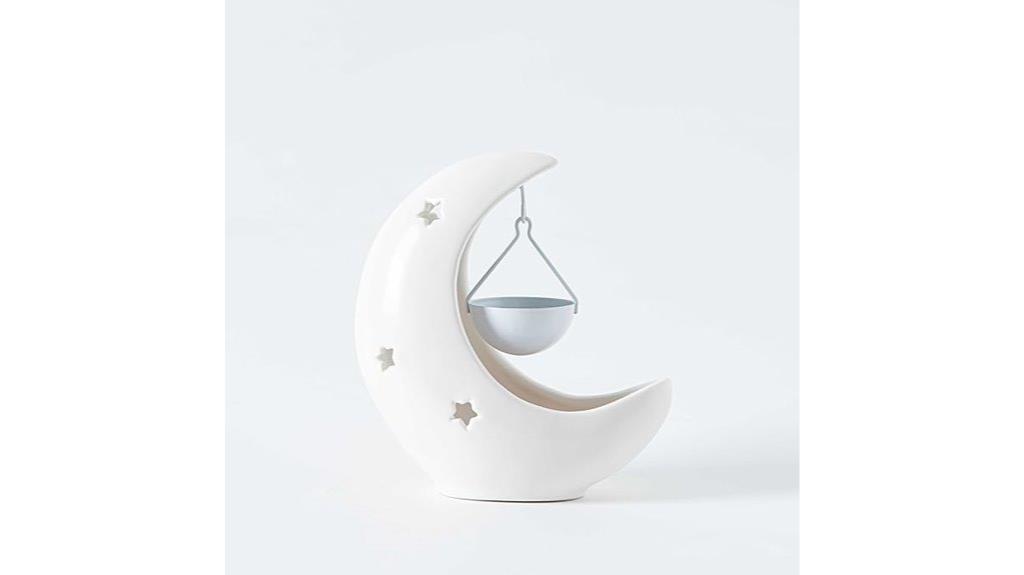 moon shaped ceramic oil burner