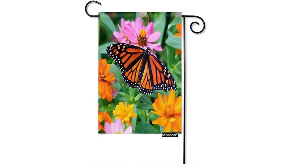 moslion butterfly garden flag