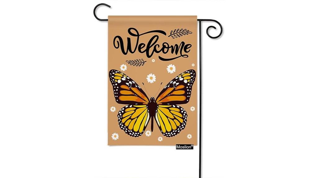 moslion butterfly garden flag