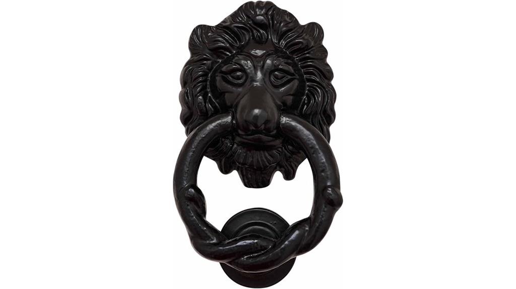 mythrojan lion head door knocker