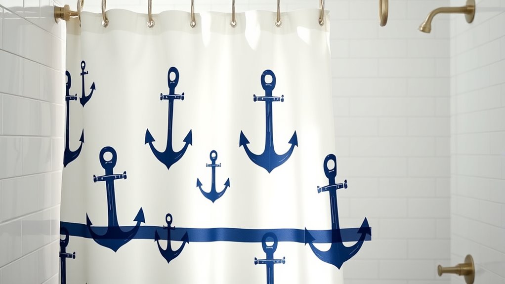 nautical anchor shower curtains