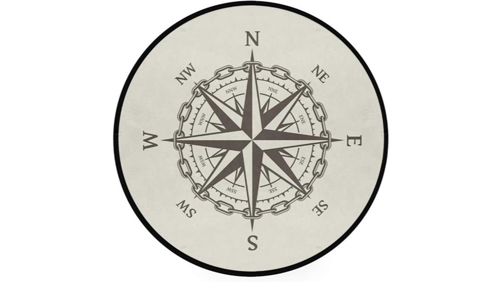 nautical compass rug design