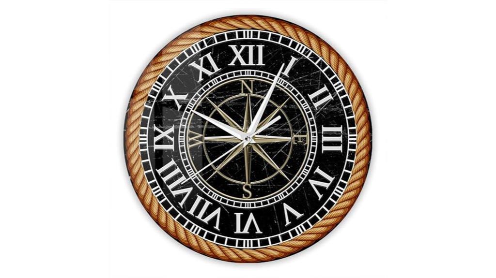 nautical roman numeral clock