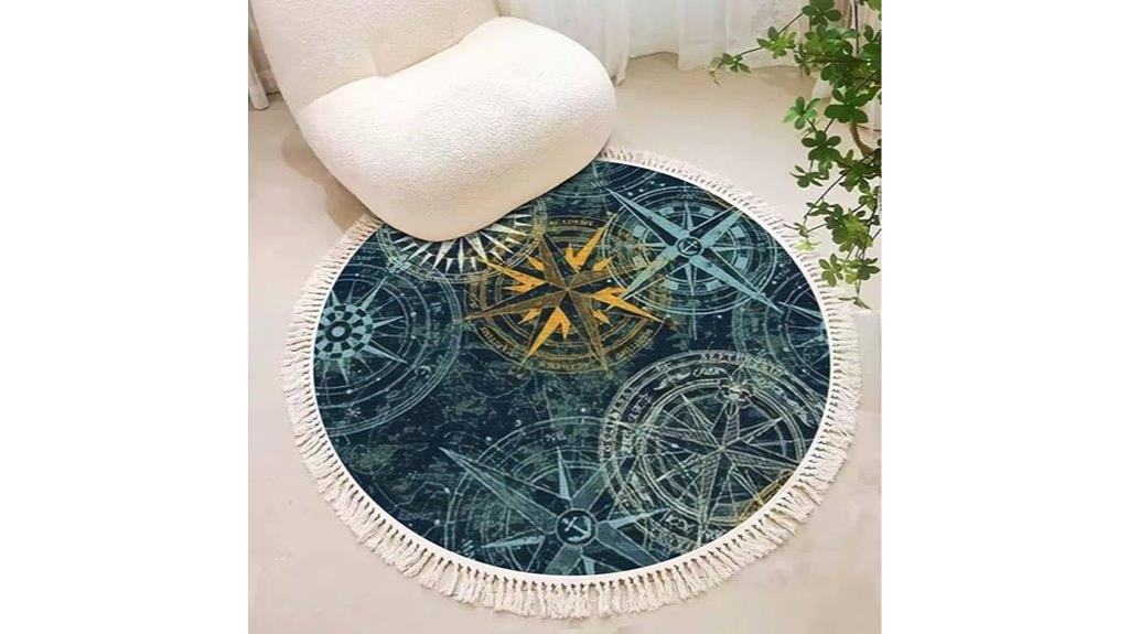nautical tassels washable rug