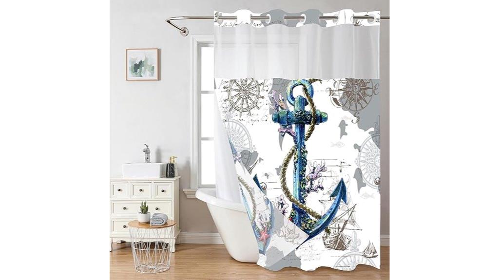 nautical themed shower curtain