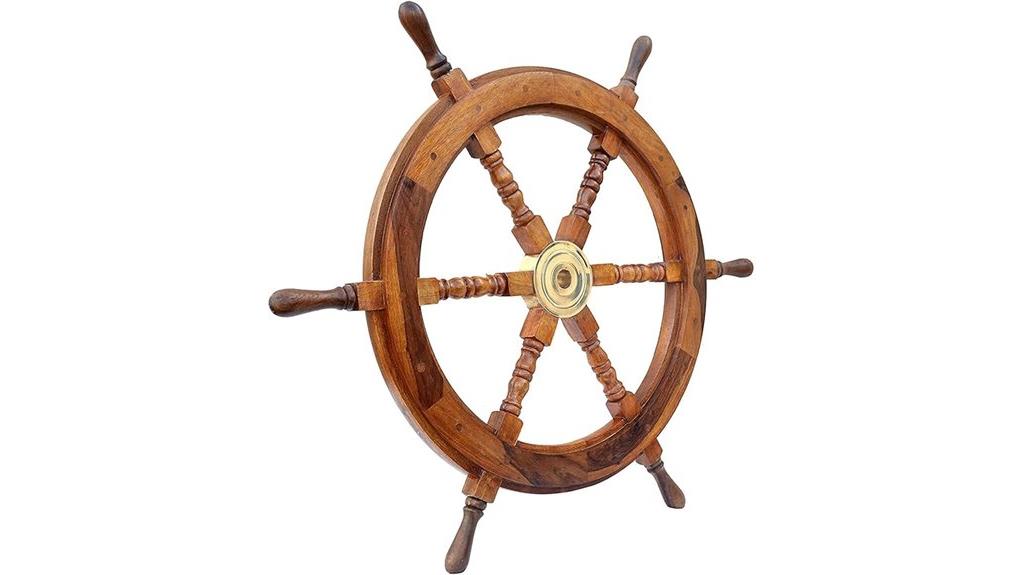 nautical wooden ship wheel