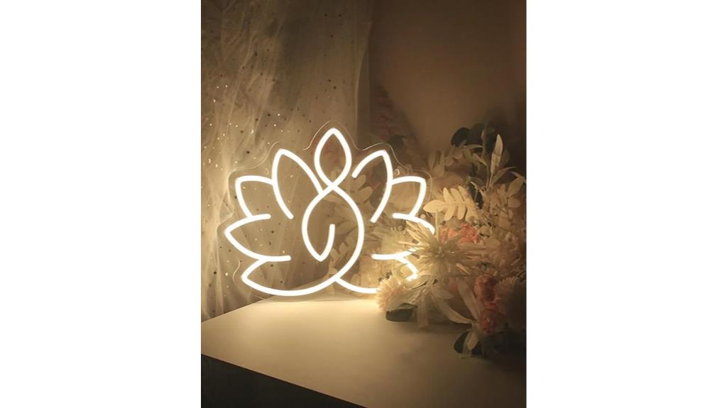 neon lotus yoga sign