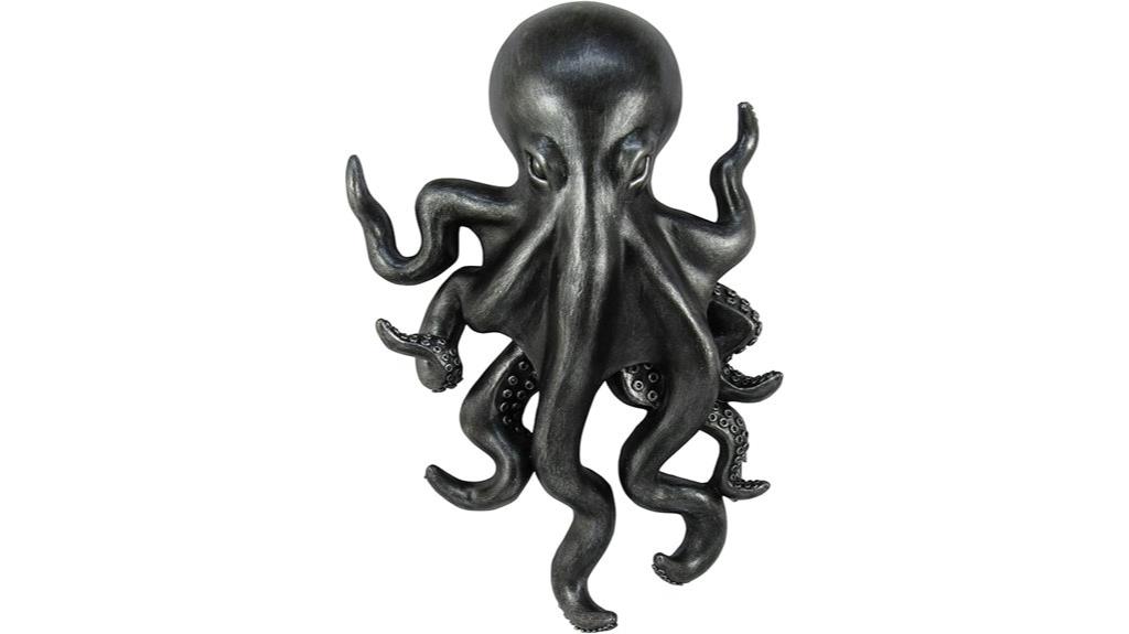 octopus pewter wall decor