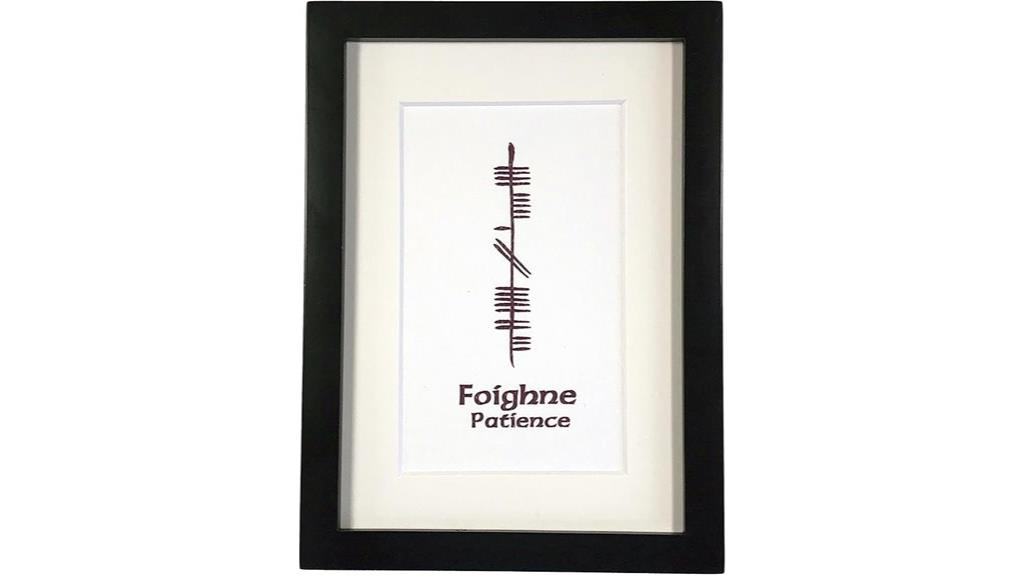ogham patience framed print
