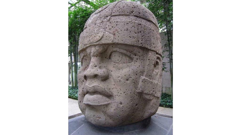 olmec head wall art