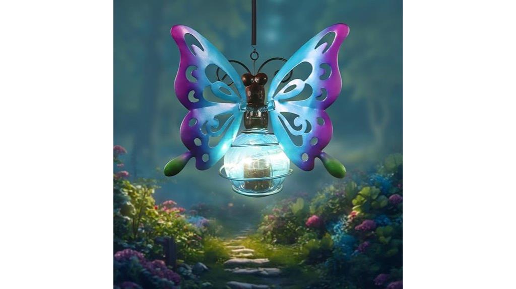 outdoor butterfly lantern decor