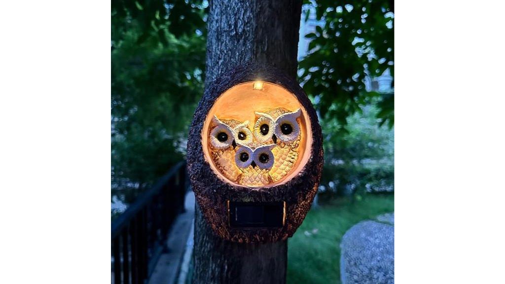 owl garden solar decor