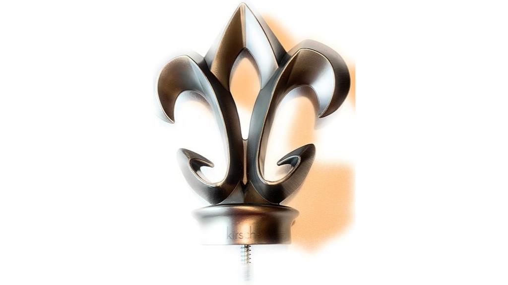 pair fleur de lis finials