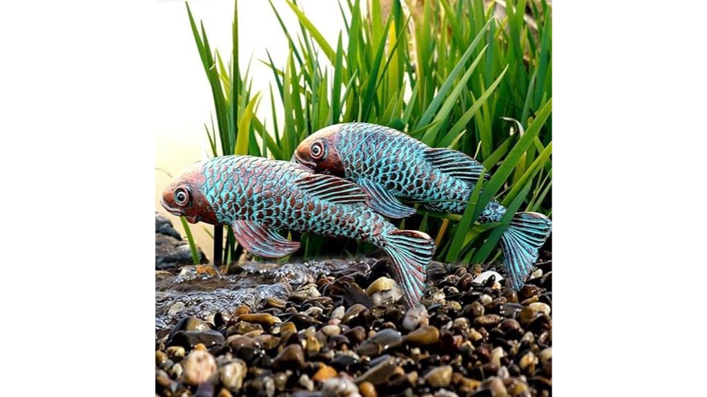 pair of antique fish statues