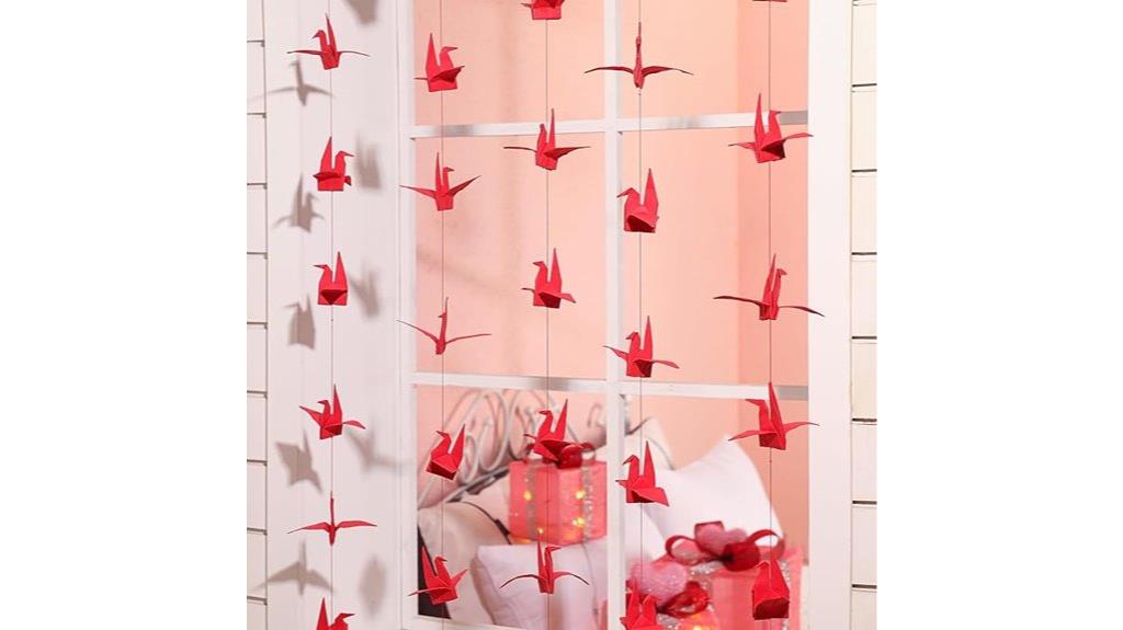 paper crane hanging garlands
