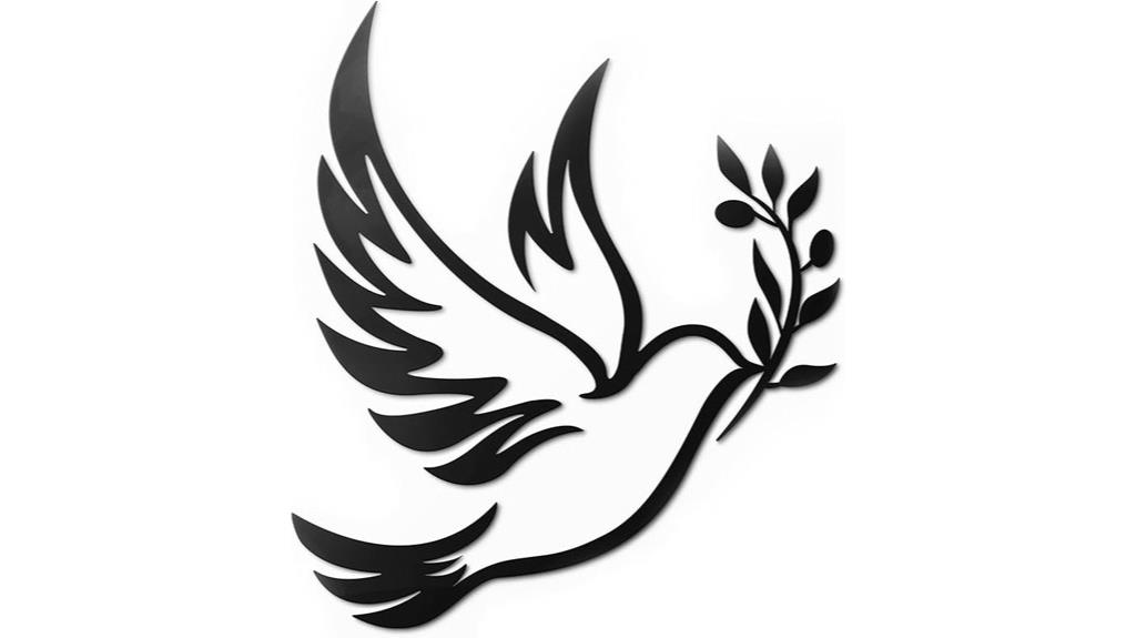 peaceful dove metal wall art