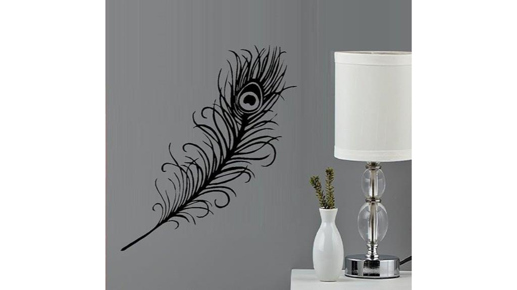 peacock feather wall decal