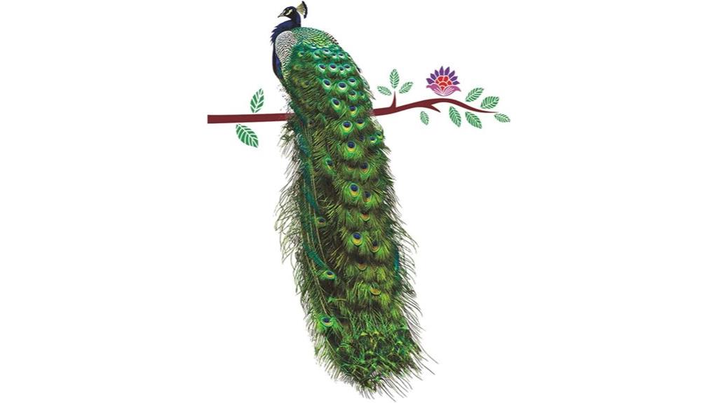 peacock nature wall sticker