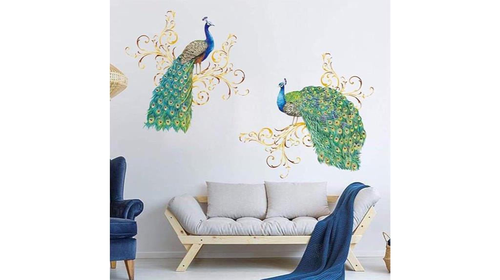 peacock themed wall decals