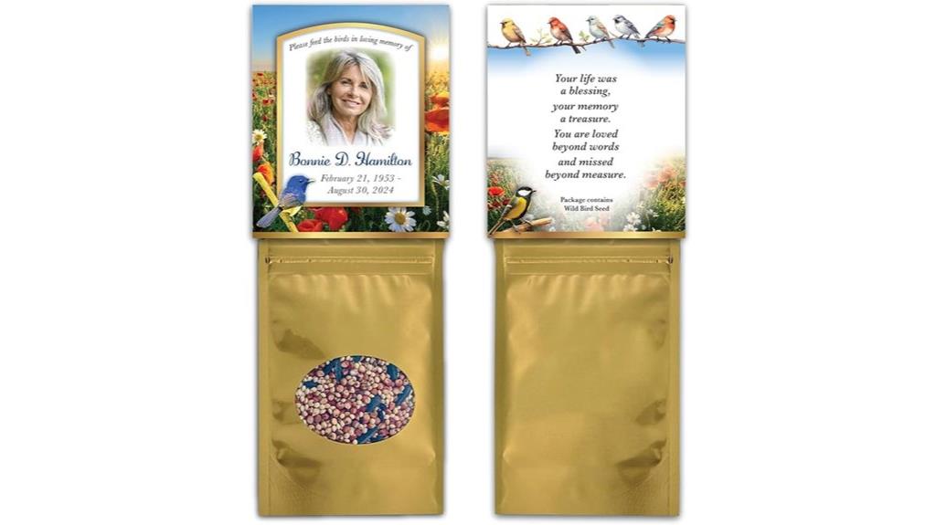 personalized bird seed packets