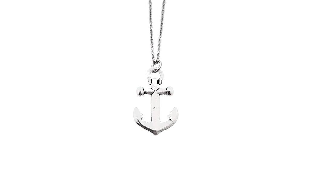 pewter anchor necklace
