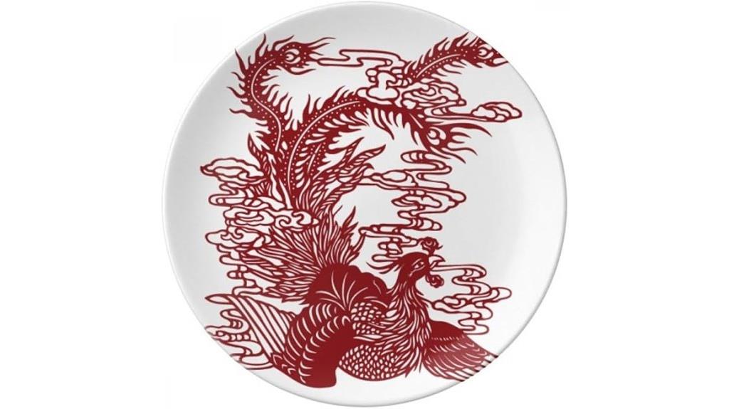 phoenix bird animal plate