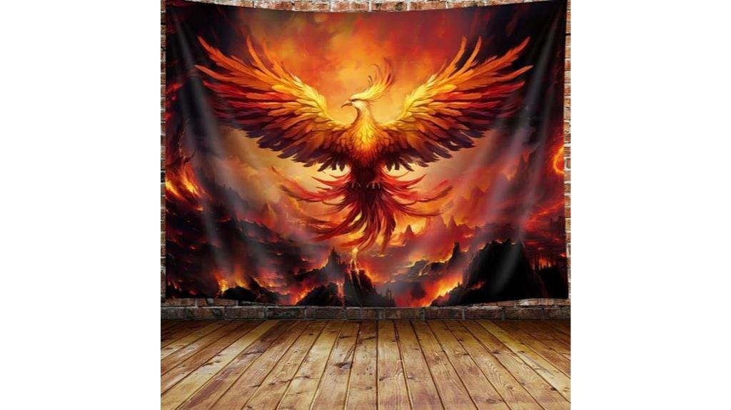 phoenix bird tapestry design
