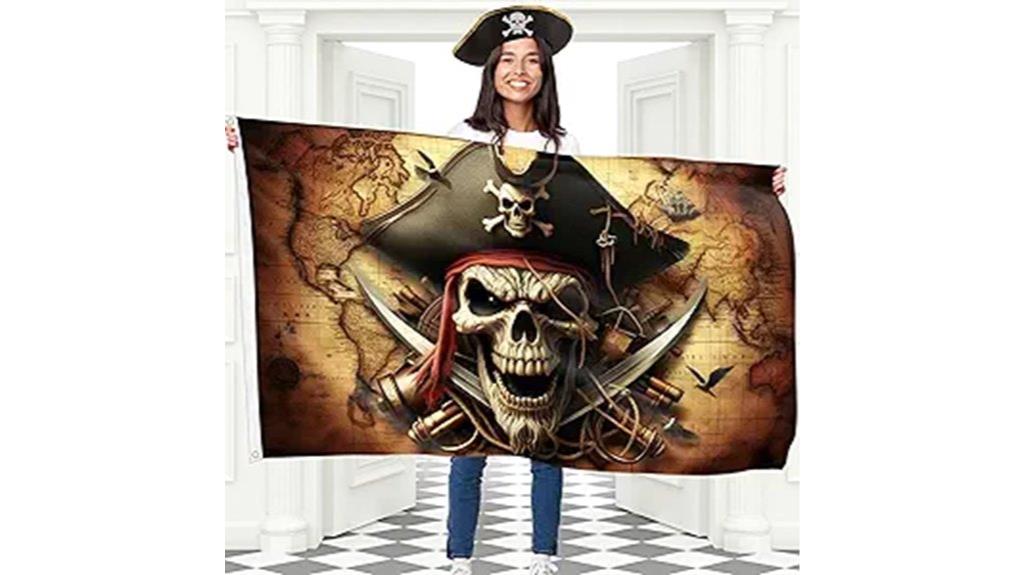 pirate flag with map