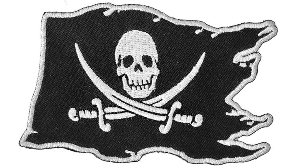 pirate skull flag patch
