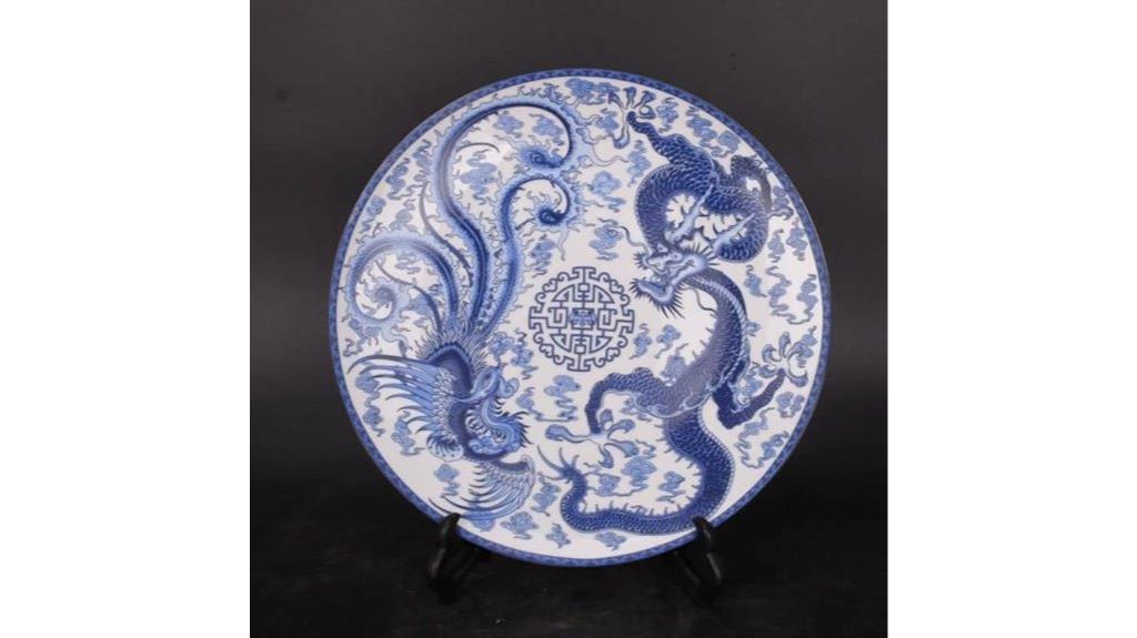 qing qianlong dragon plate
