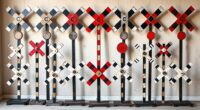 railroad crossing sign decor