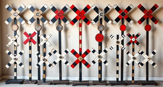 railroad crossing sign decor