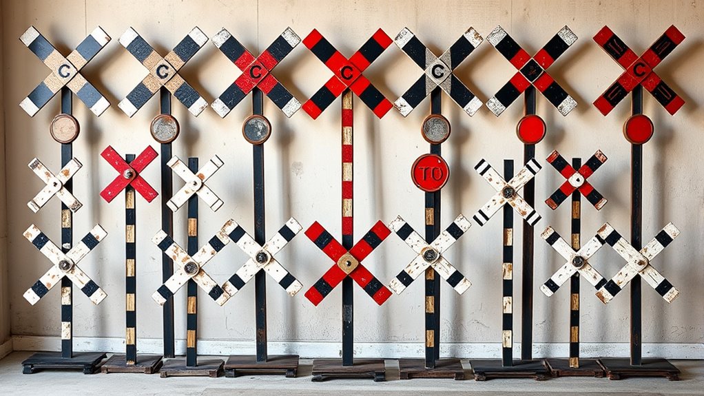 railroad crossing sign decor