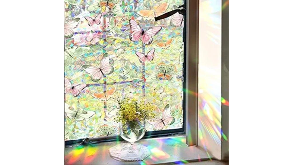 rainbow butterfly window film