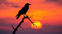 raven silhouette wall art