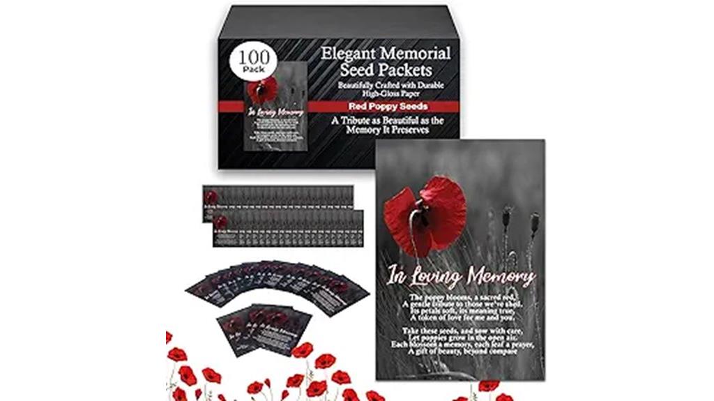 red poppy seeds packets