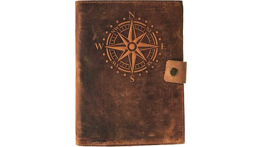 refillable leather travel journal