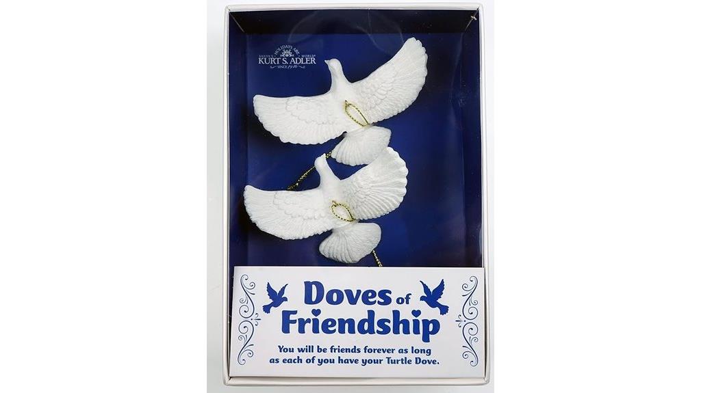 resin dove ornament set