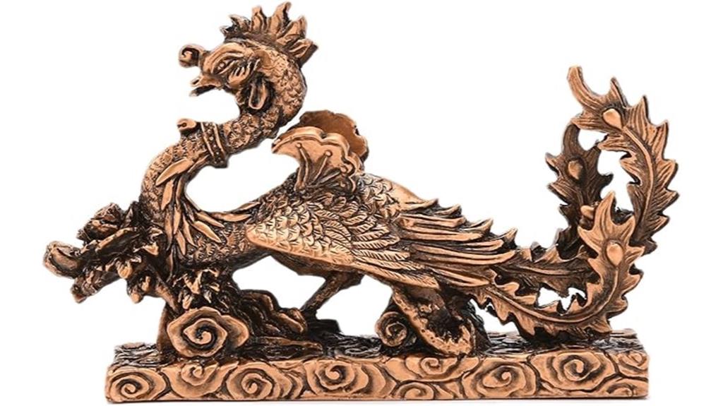 resin phoenix on rose