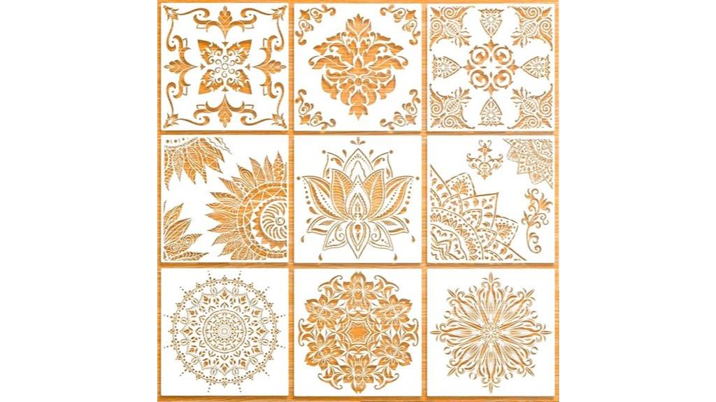 reusable mandala stencil set