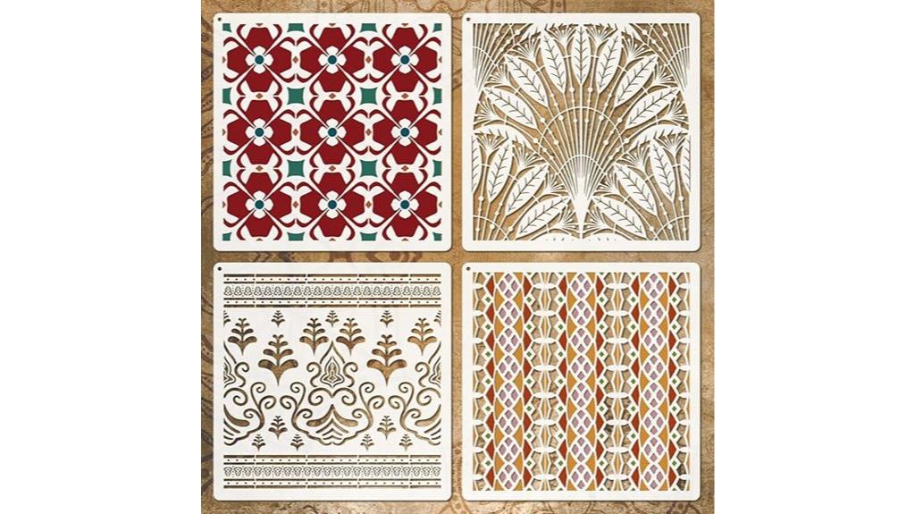 reusable mandala wall stencils