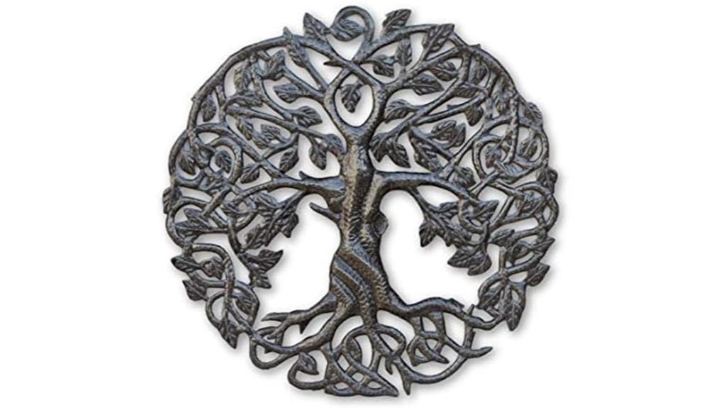 round haitian metal decor