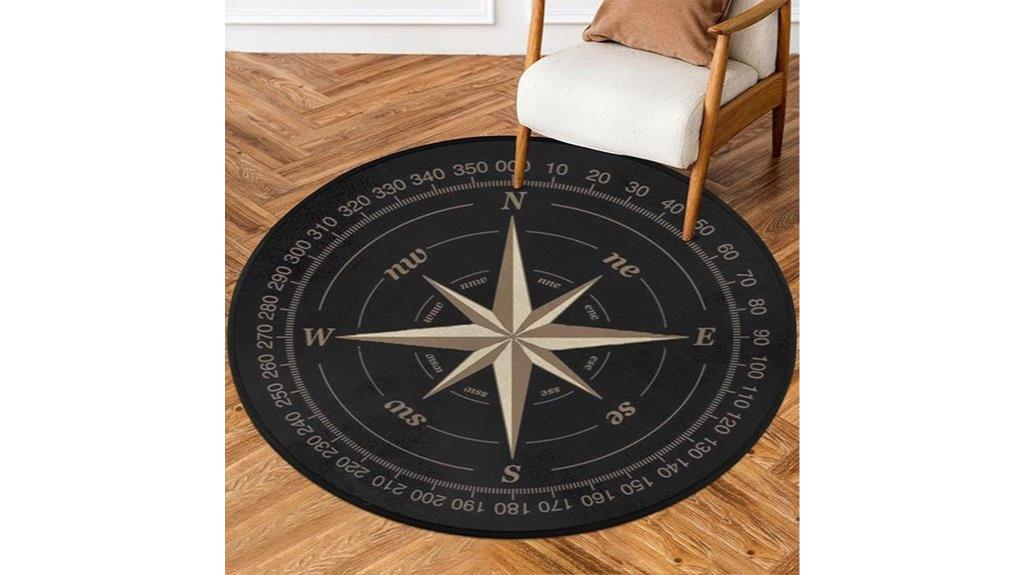 round rug compass rose